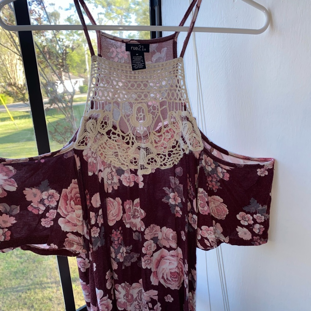 Rue21 purple floral blouse